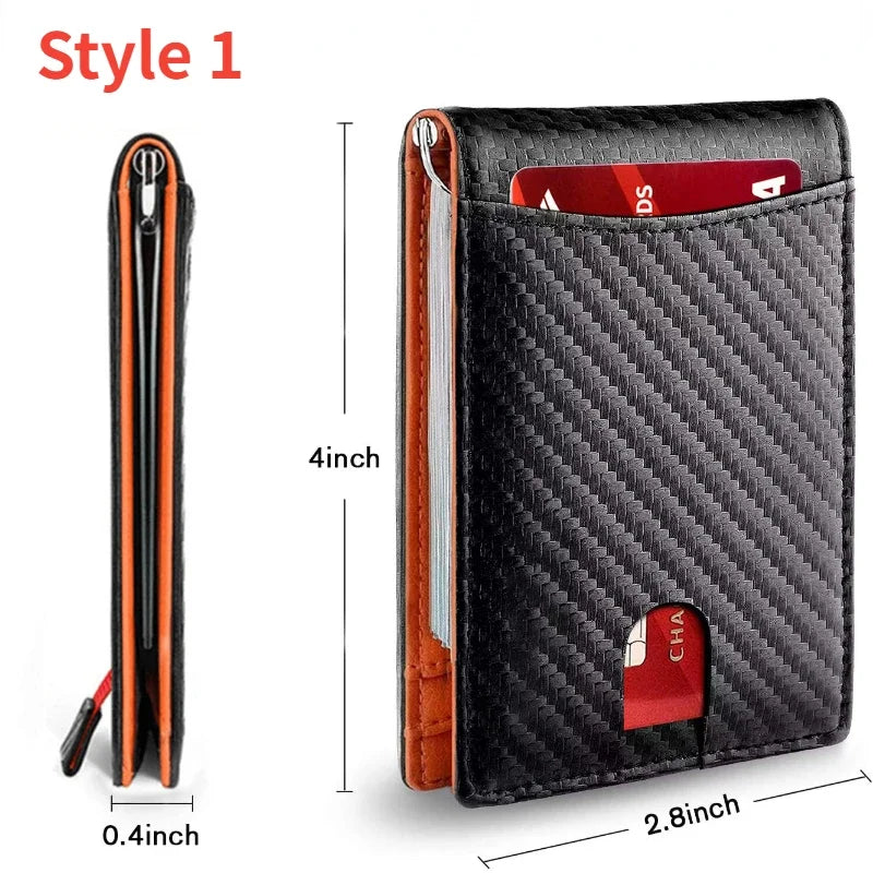 Elegant Anti-Theft Leather Wallet for Business Men