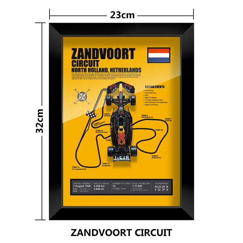 Bburago Verstappen F1 1/43 Red Bull RB20 racing car Model wall art formula 1 Las Vegas Miami USA Singapore circuits 2024 poster