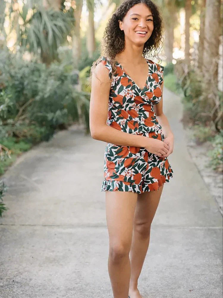 Swim Romper Built-in Bra👙 Detachable bra cup