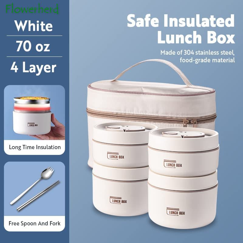 PORTABLE INSULATED LUNCH CONTAINER SET