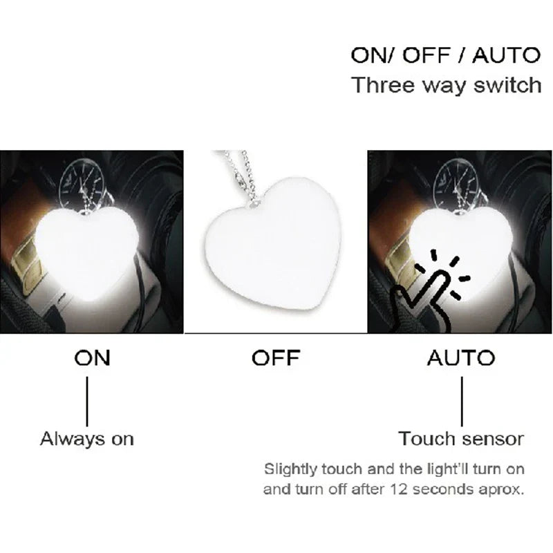 Heart-Shaped LED Purse Light – Automatic Sensor Handbag Light