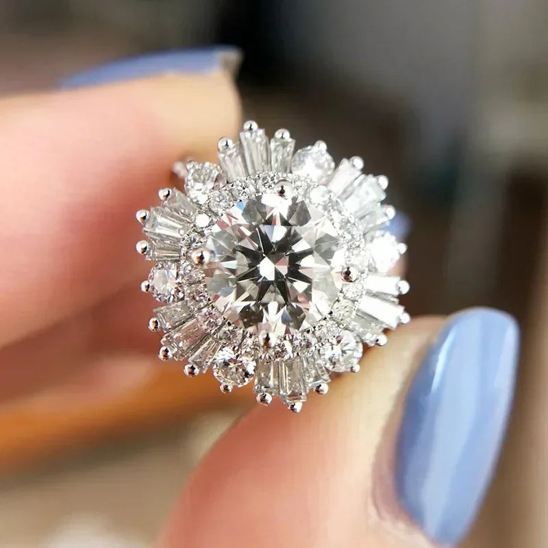 π3 Carat Super Sparkling zircon Ring