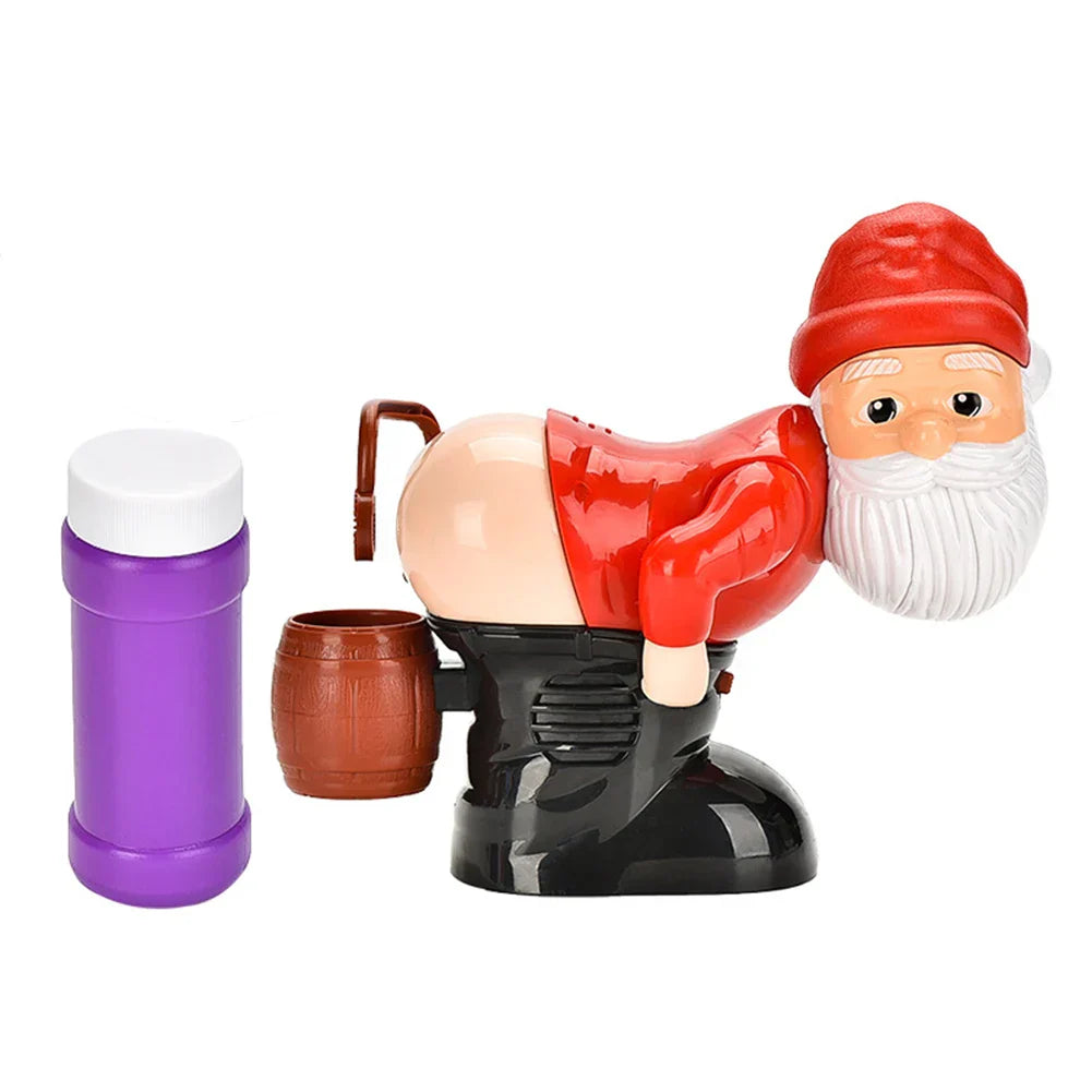 Funny Santa Claus bubble modeling of the fart fart