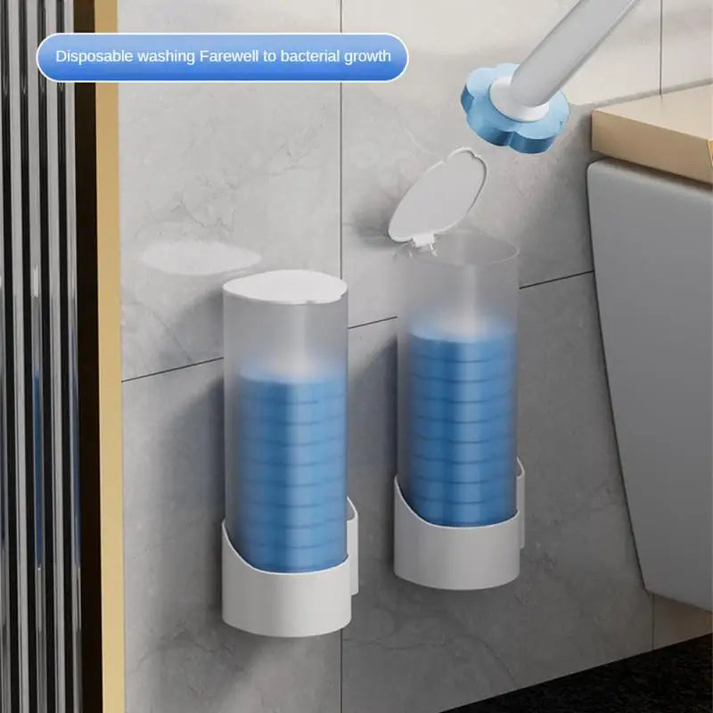Disposable Replacement Brush Head Toilet Brush Set
