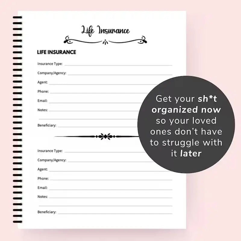 Emergency File Notebook