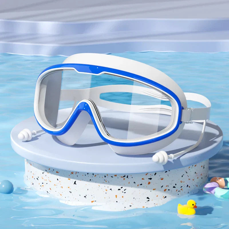 HD children's large frame waterproof and anti-fog swimming goggles