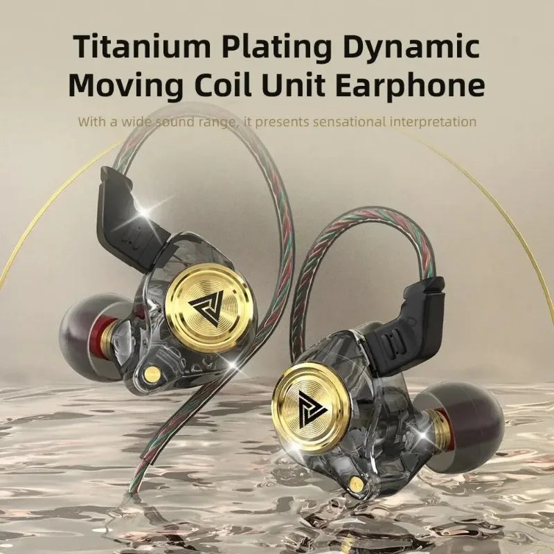 Wired Headphones With Mic, HiFi Subwoofer Noise Cancelling Wired Earphones for Game Sports