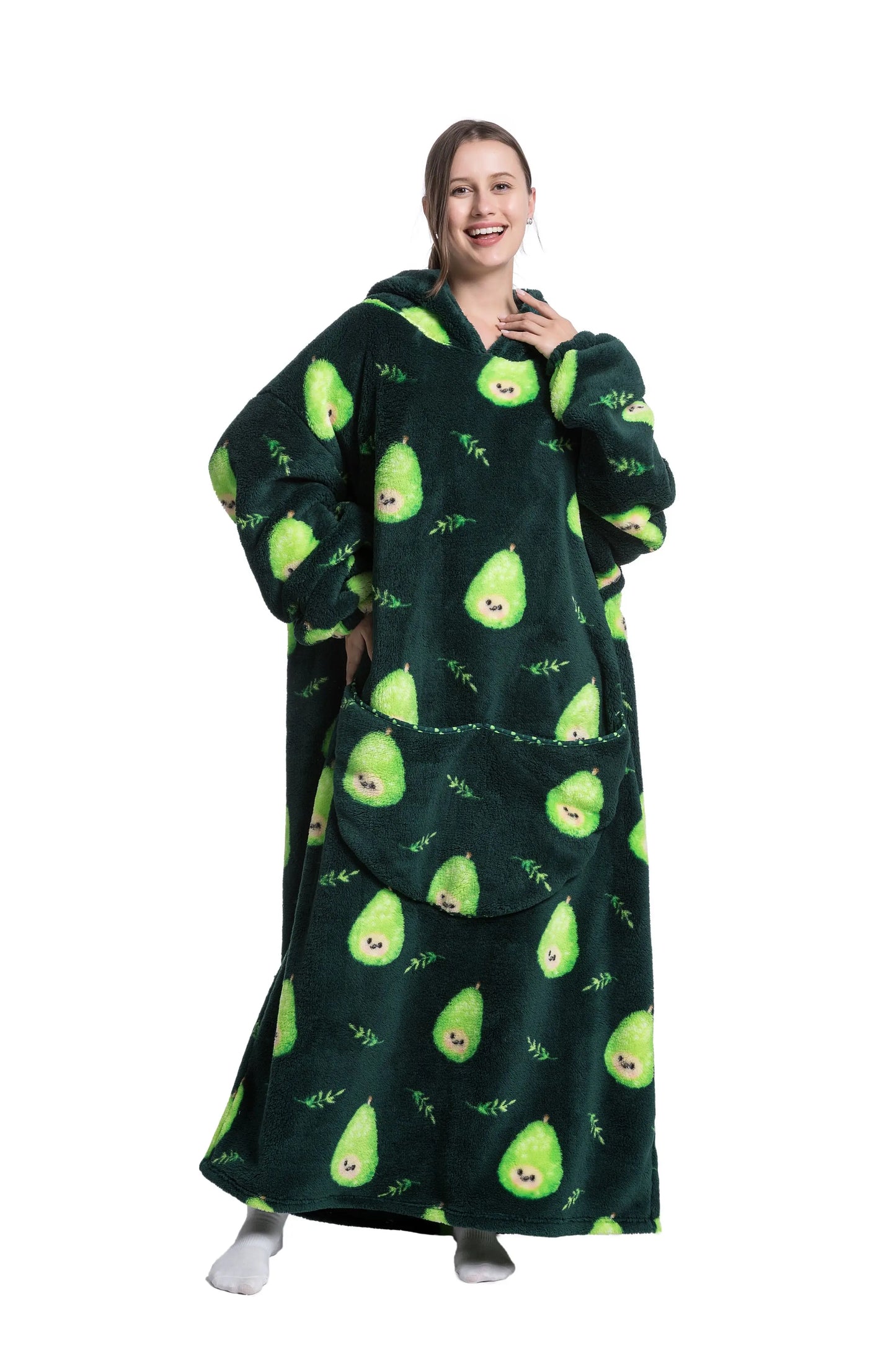 Cute Cartoon Print Hoodie Blanket
