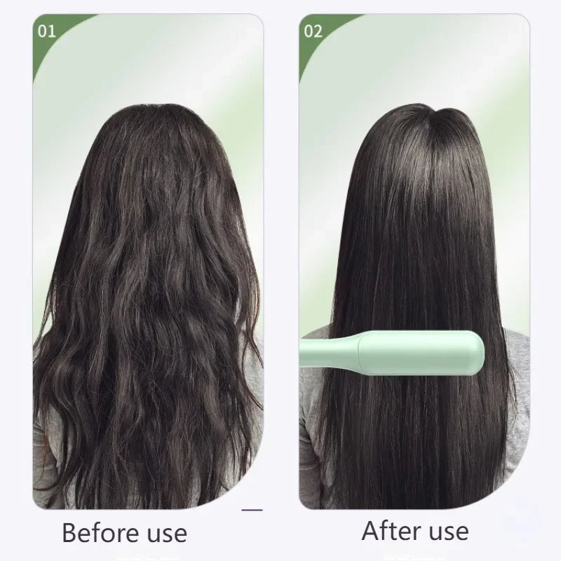 Pro Steam Straightener Brush-Ultimate Hair Hydration and 3X Faster Straightening