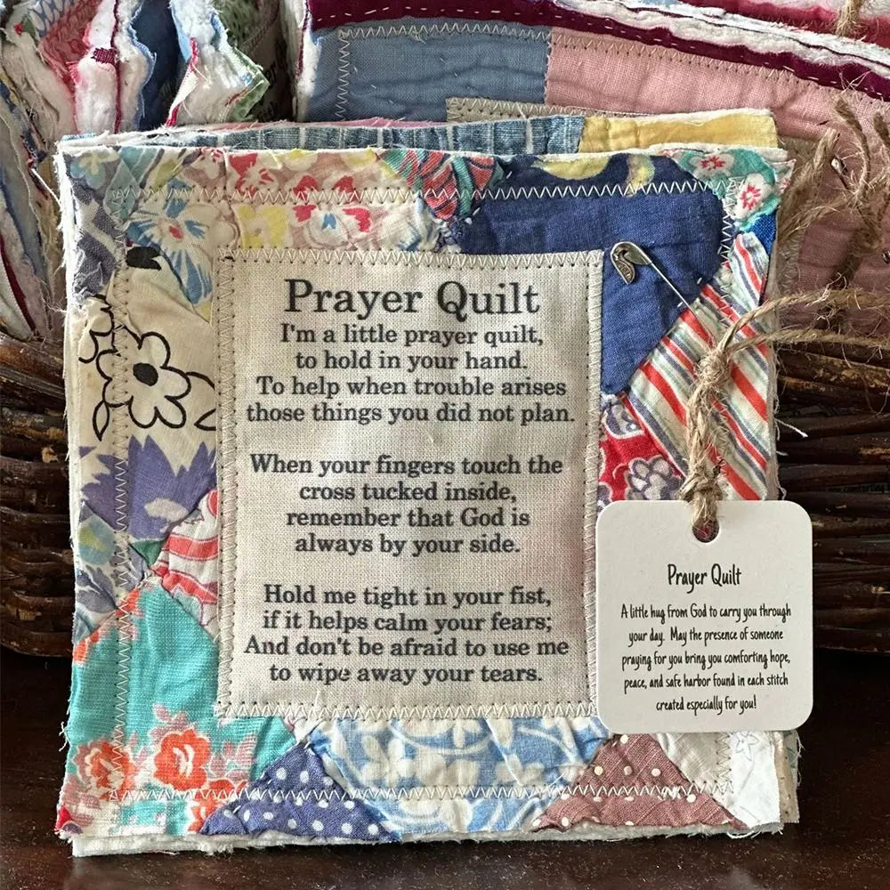 Prayer Quilt With Cross Inside