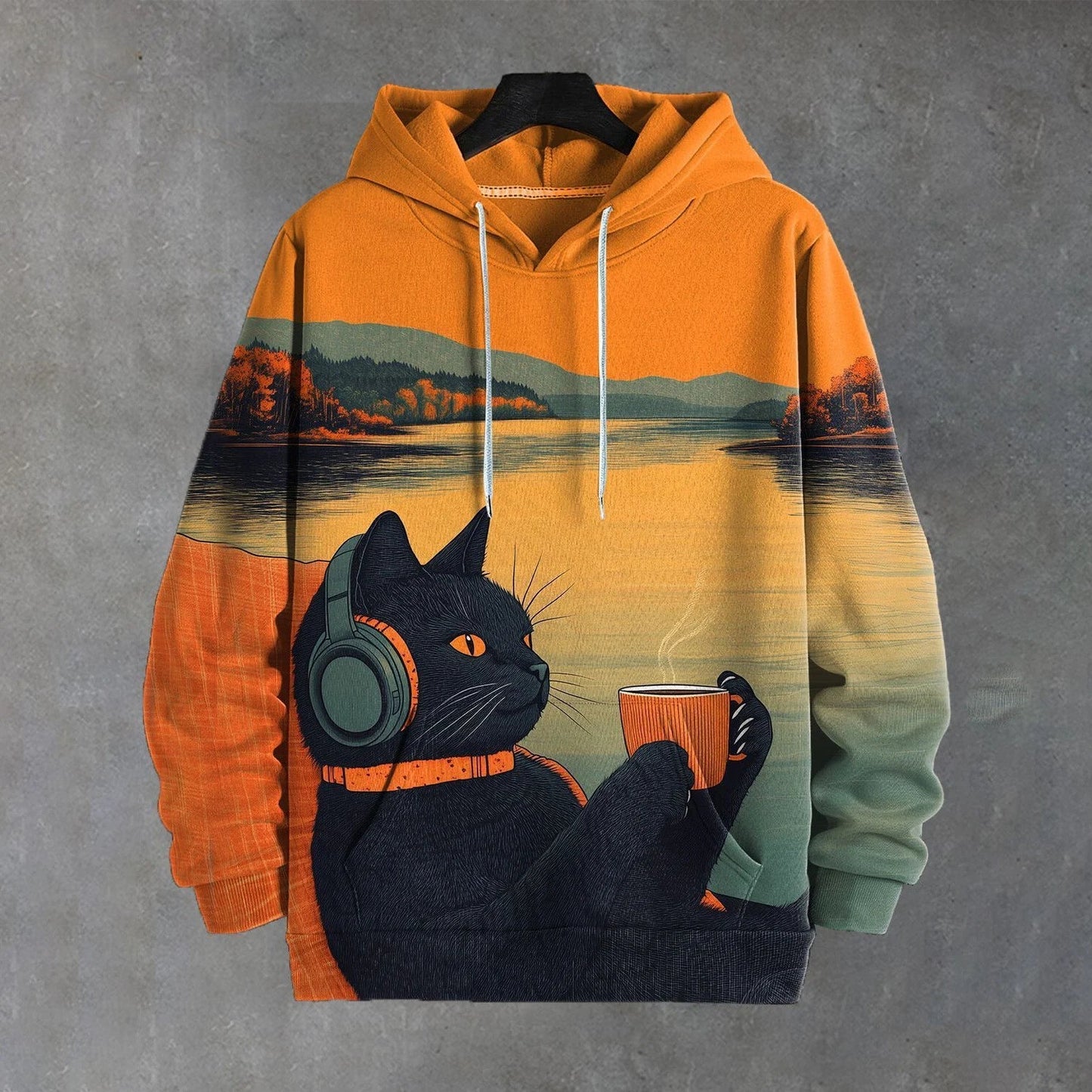 Fashion Autumn Cartoon Animal Cat 3D Print Hoodies Men Women Casual Sweatshirts Oversized Hoodie Pullovers Tracksuit Clothing