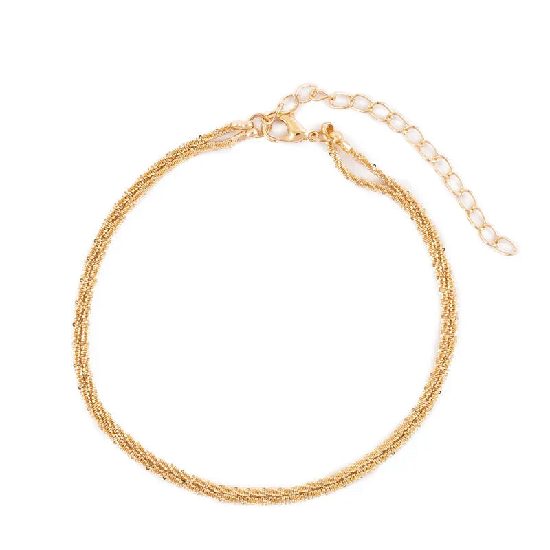 Dainty Layered Waterproof Anklet For Women