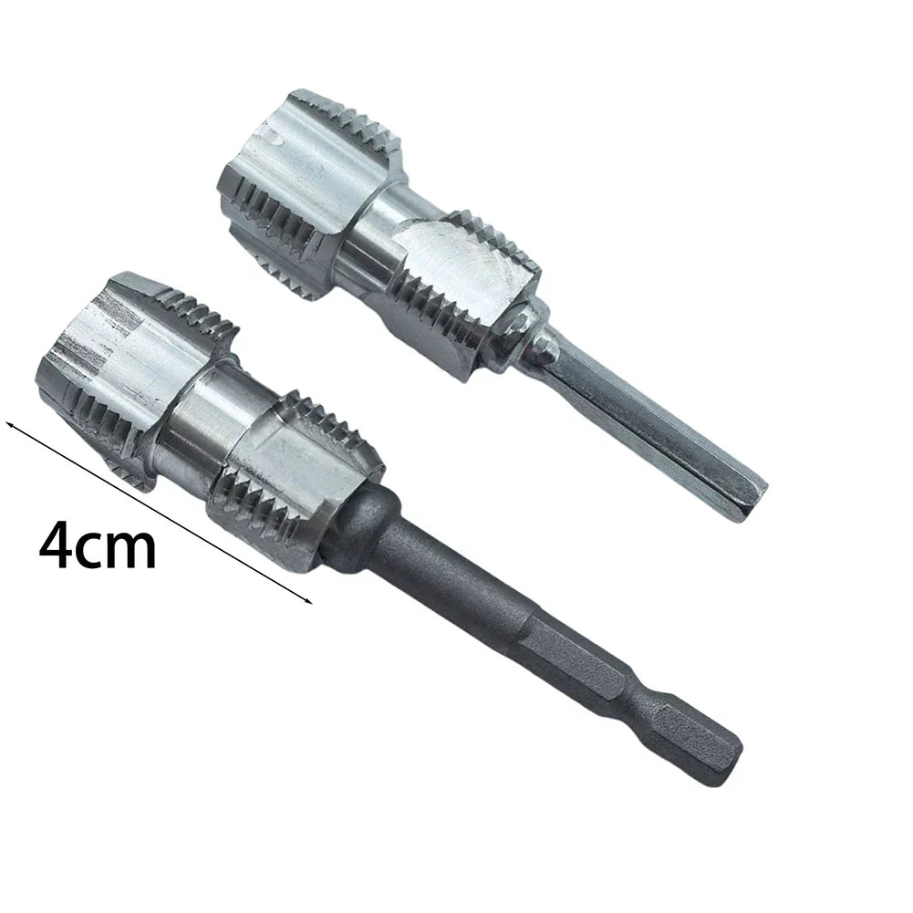 Electric Drill Compatible PVC Pipe Threader Kit with Various Die Sizes