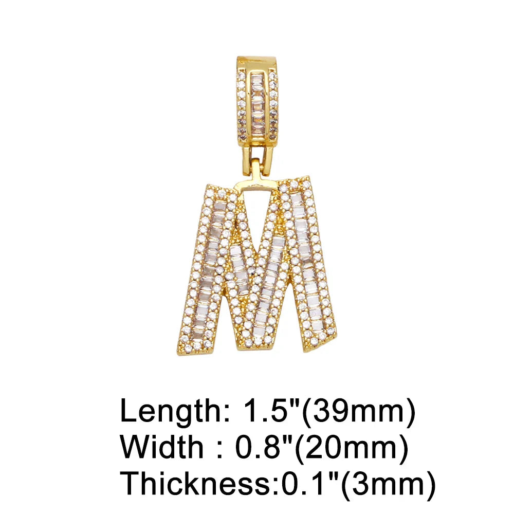 Initial Letter Pendant Necklaces
