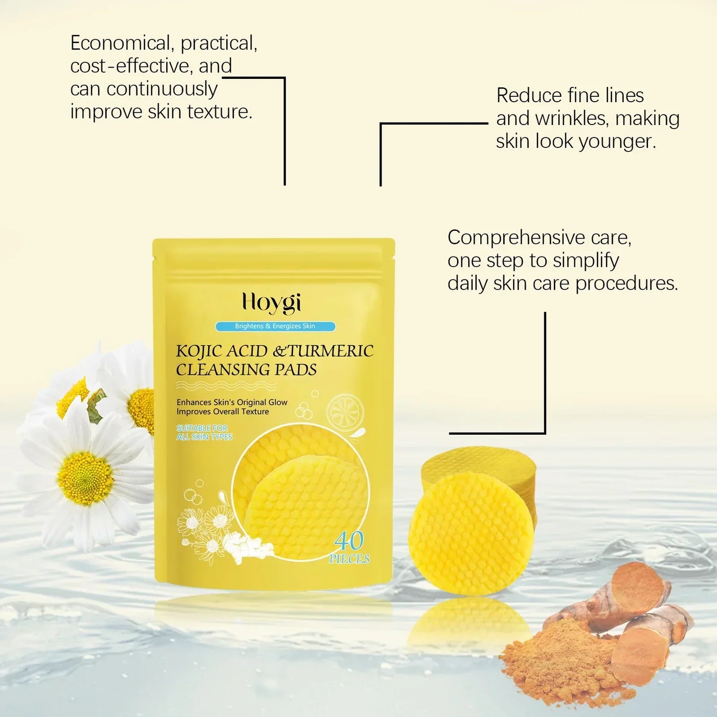Turmeric Cleansing Exfoliating Pads Facial Cleansing Skincare