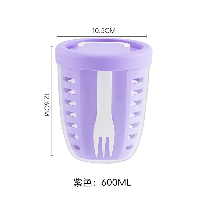 Fruit Salad Storage Cup With Lids and Fork