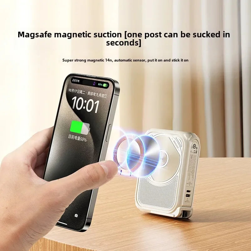 Multi-Functional 10000mAh Portable Wireless+Wired Charging Power Bank