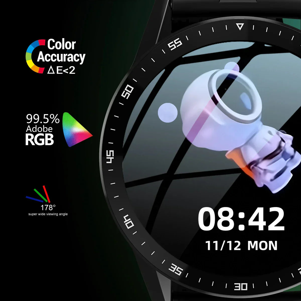 Painless blood sugar health monitoring smart Bluetooth talking watch