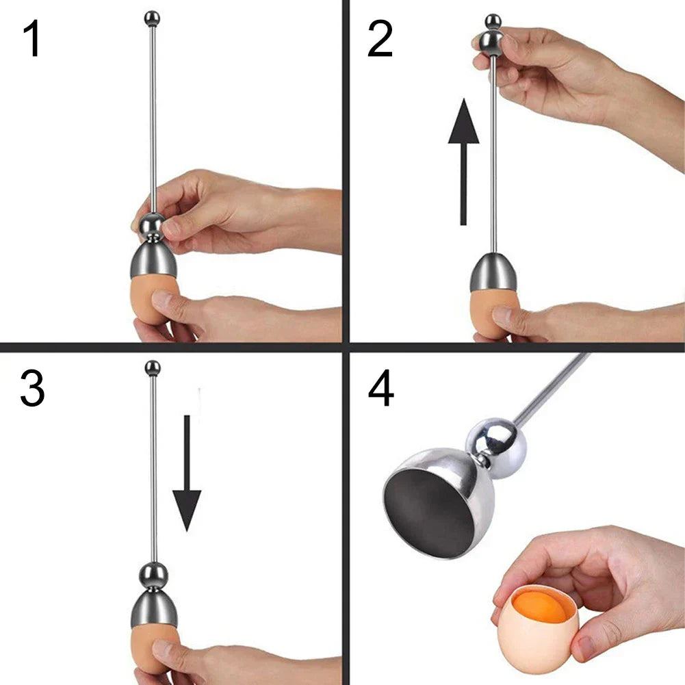 Stainless Steel Egg Cracker Tool