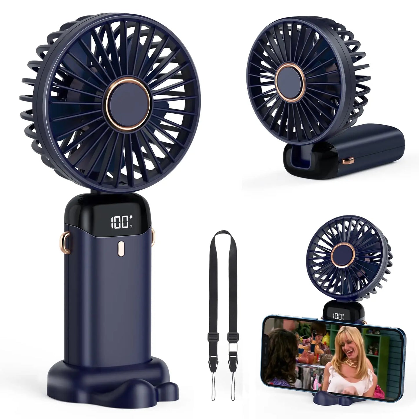 Foldable and Hangable Portable Rechargeable Mini Handheld Fan