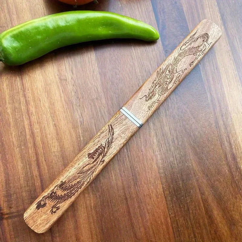 Handmade Portable 2 In 1 Dragon and Phoenix Double Blades