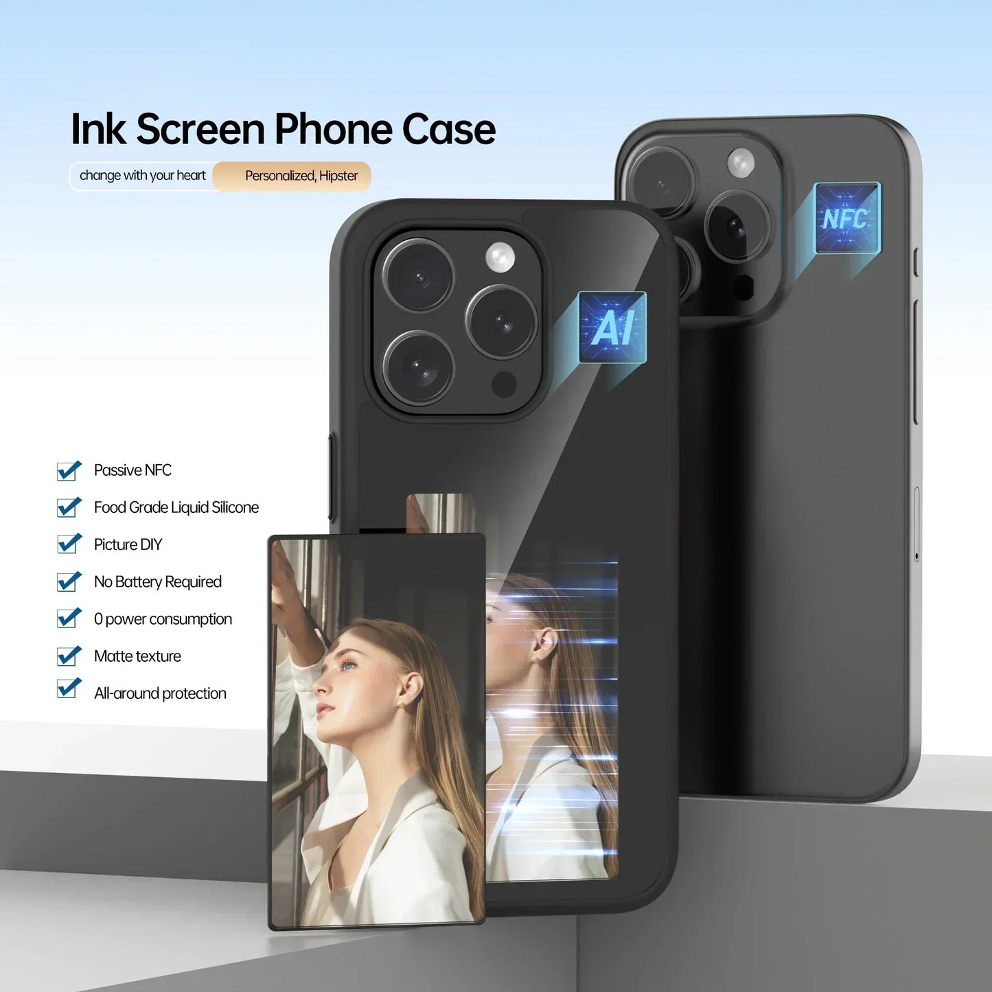 Individuality DIY Phone Case E-Ink Screen Phone Case