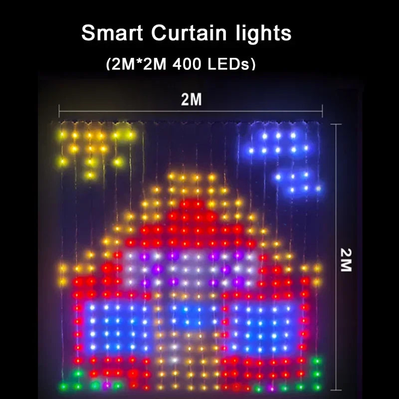 Color Waves LED Curtain Sync Lights