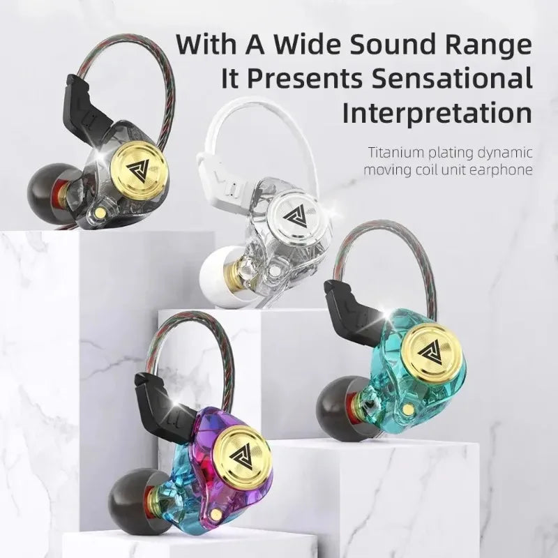 Wired Headphones With Mic, HiFi Subwoofer Noise Cancelling Wired Earphones for Game Sports