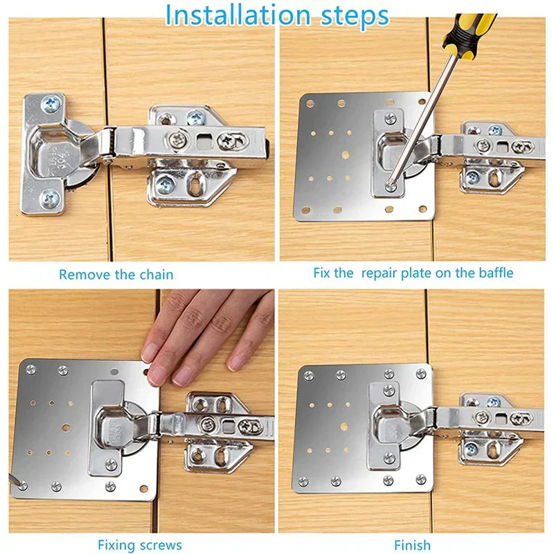 Hinge Fixing Plate Bracket Kit 10 PCS