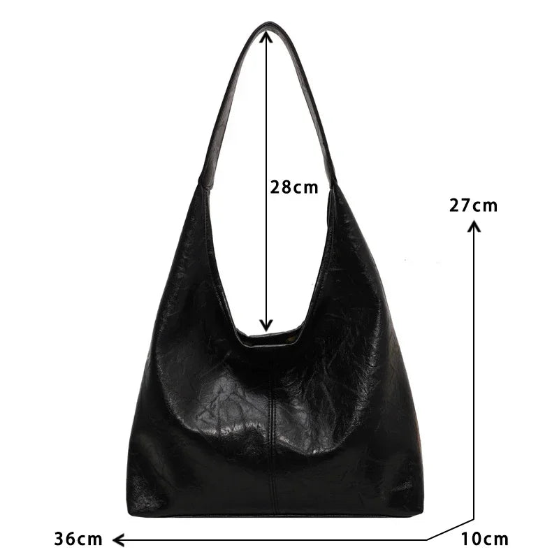 Distressed leather tote