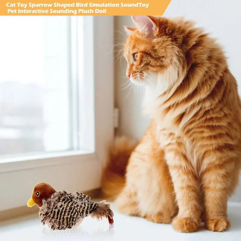 Interactive Chirping Bird Cat Toy