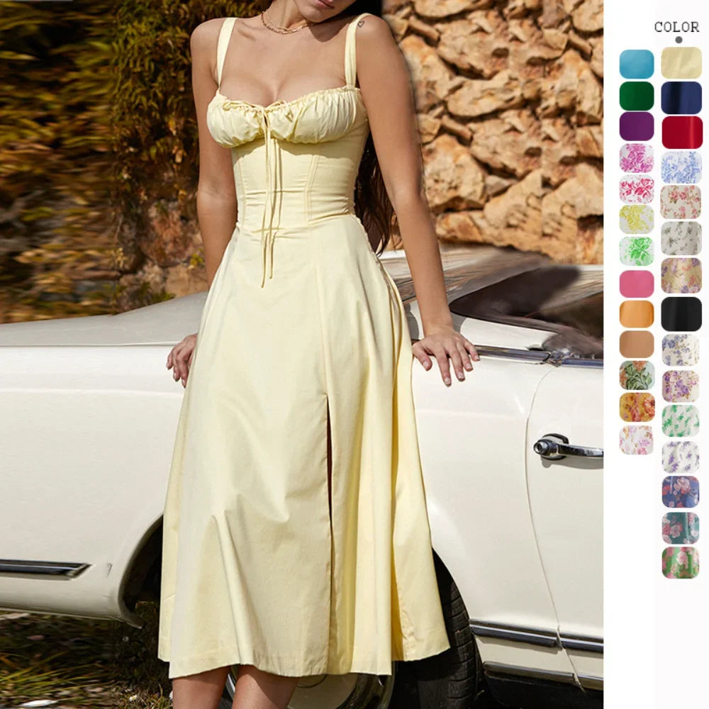 CARMEN PRINT BUSTIER SUNDRESS