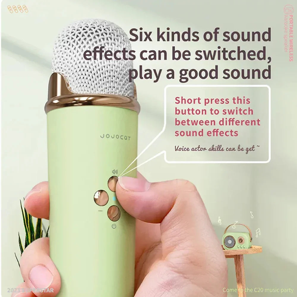 Portable Bluetooth Speaker with Wireless Microphone