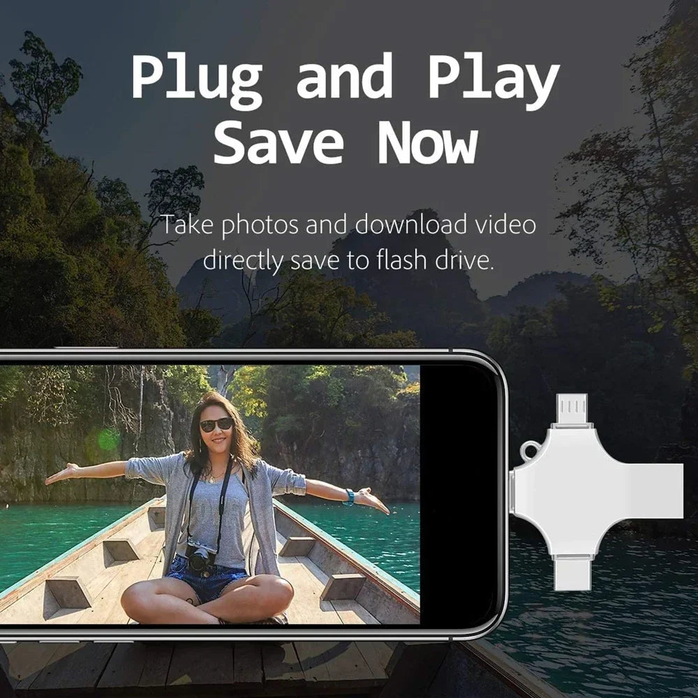 USB Flash Drive, 4-in-1 OTG Memory Stick