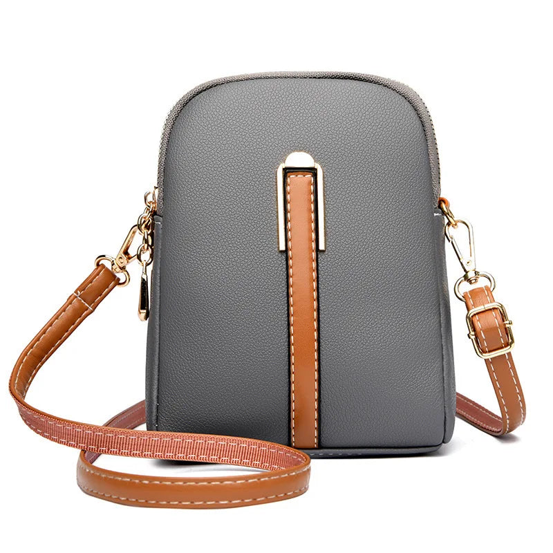 New lychee grain leather phone bag