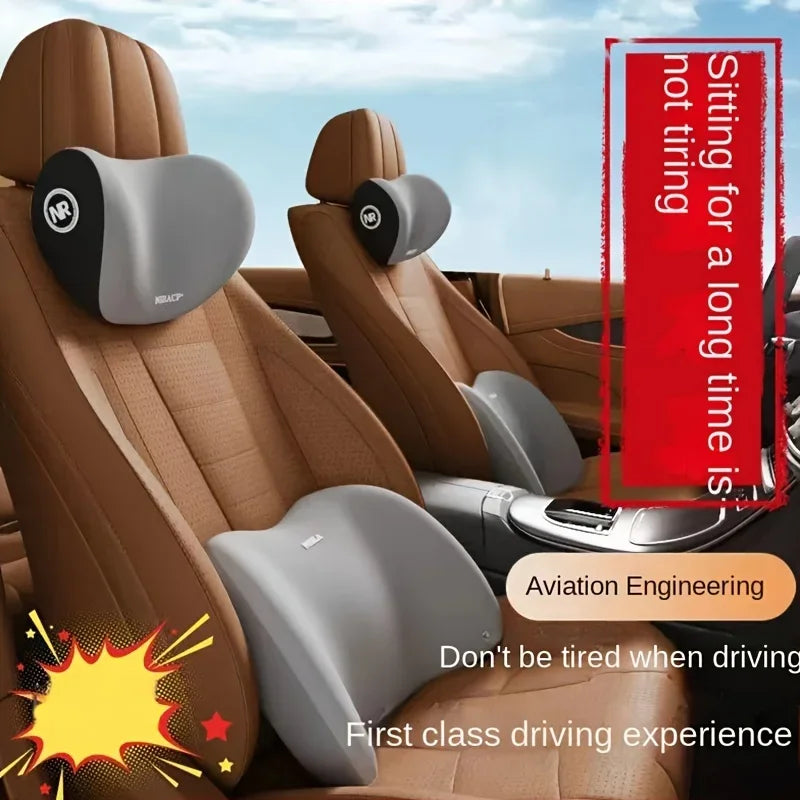 Car Headrest & Lumbar Support Cushion