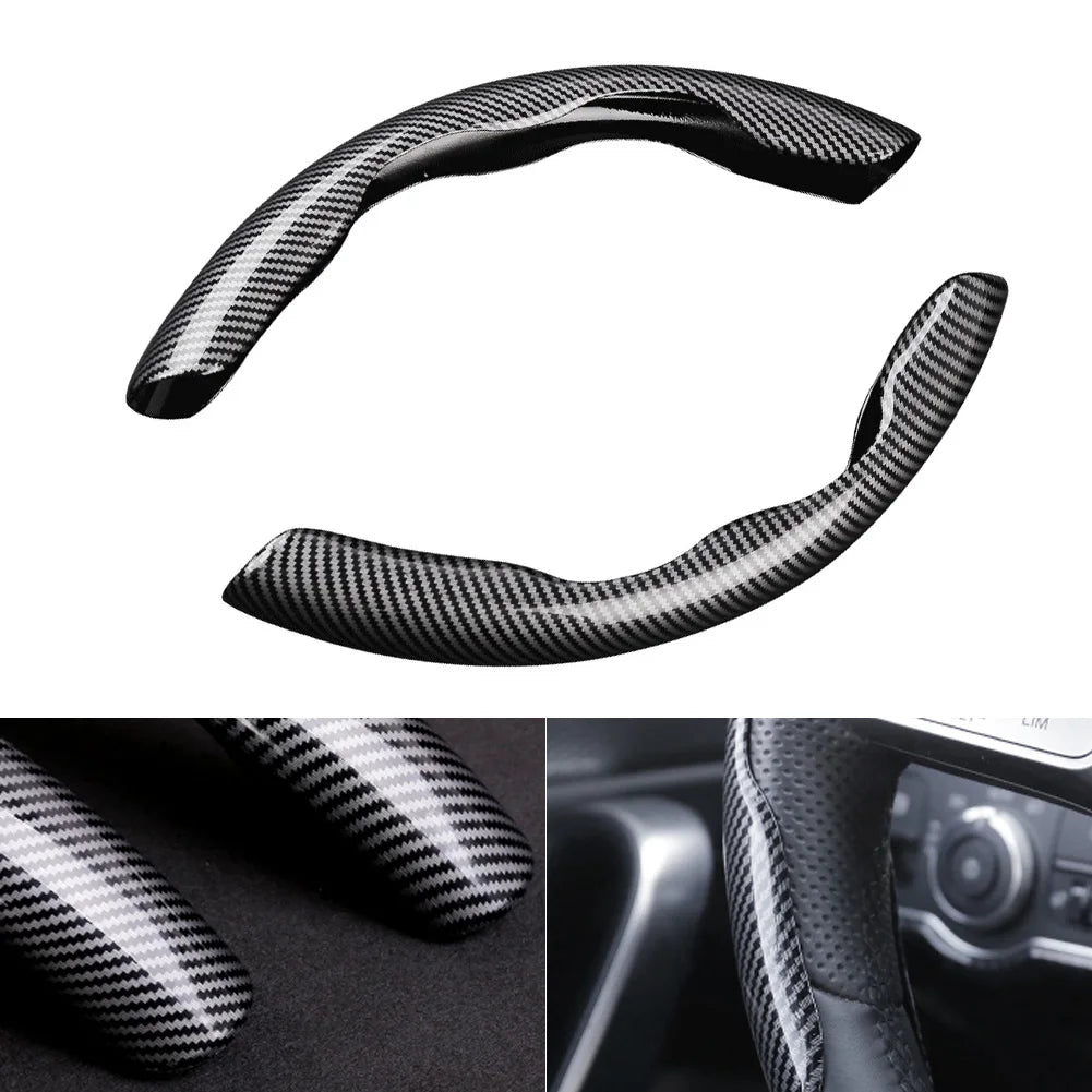 Car Carbon Fiber Steering Wheel Cover(2PCS)