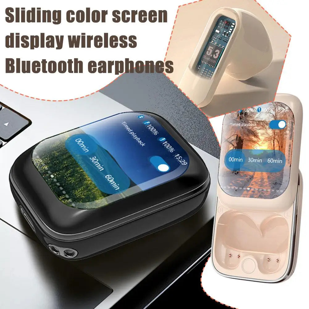 Intelligent Full-color Touch Screen Slider Earphones
