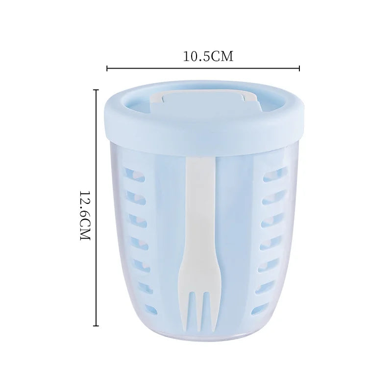 Fruit Salad Storage Cup With Lids and Fork