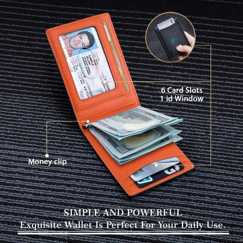 Elegant Anti-Theft Leather Wallet for Business Men