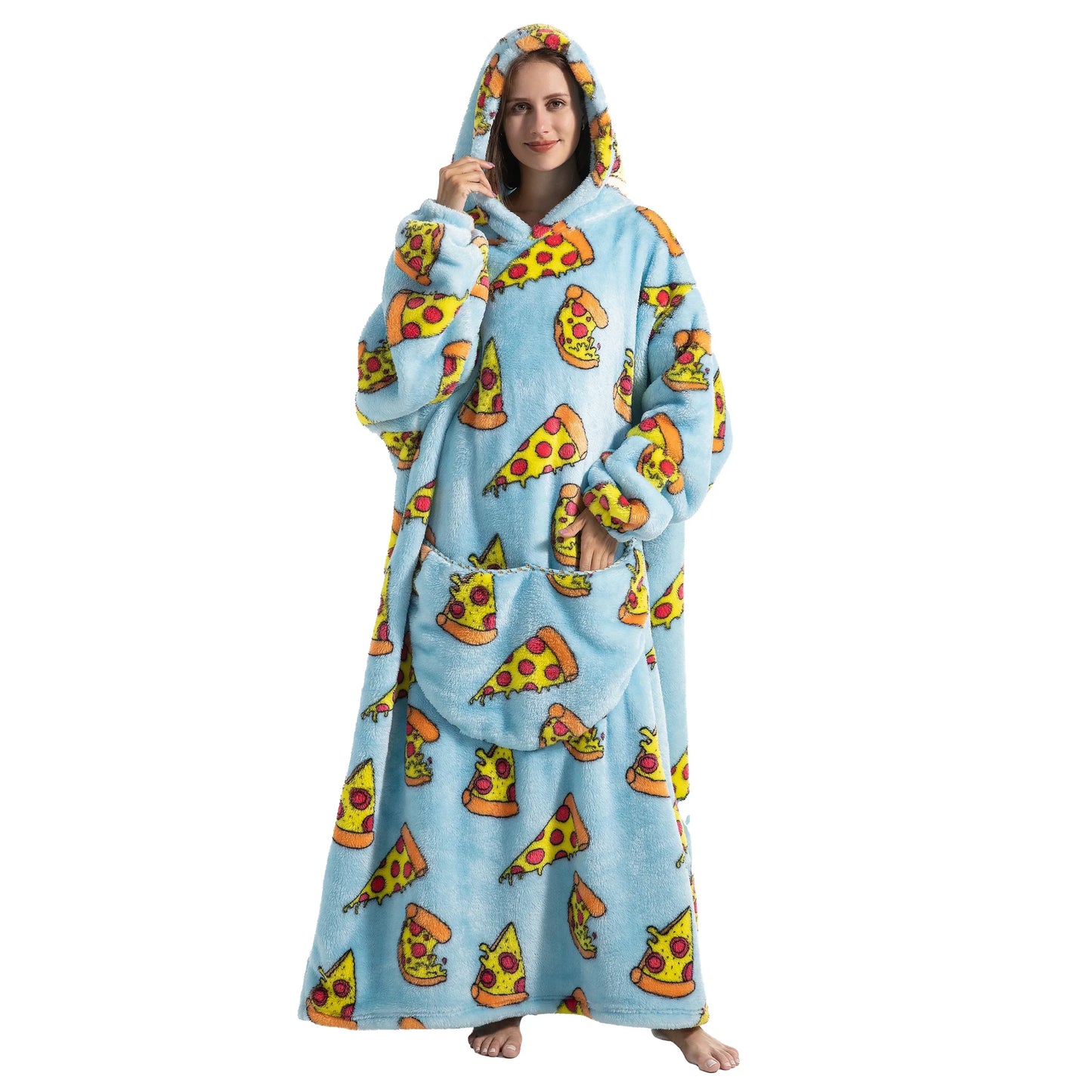 Cute Cartoon Print Hoodie Blanket