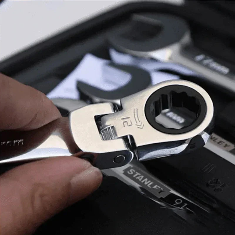 Open Tubing Ratchet Wrench (Fixed Head-Flexible Head 2 IN 1)