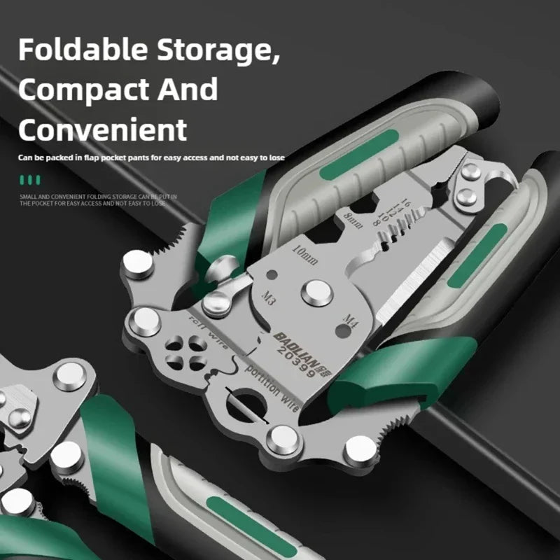 🔧 Multifunctional Folding Wire Stripper