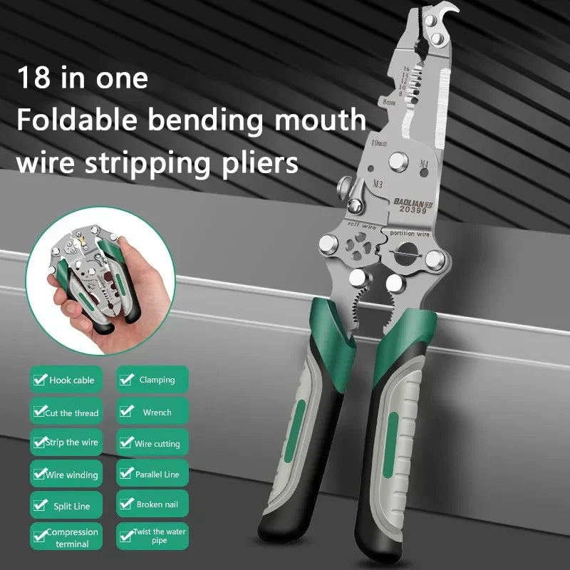 🔧 Multifunctional Folding Wire Stripper