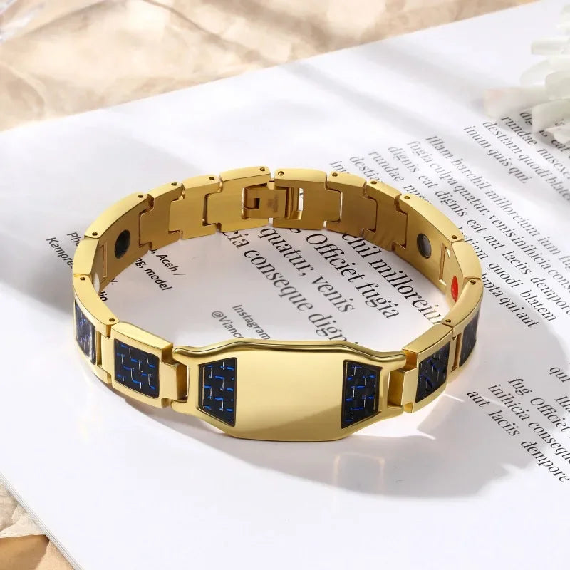 Personalized Men Bracelet with Name Custom Stainless Steel Bracelet For Him