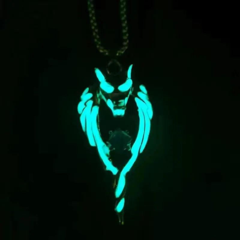 Glowing wolf necklace