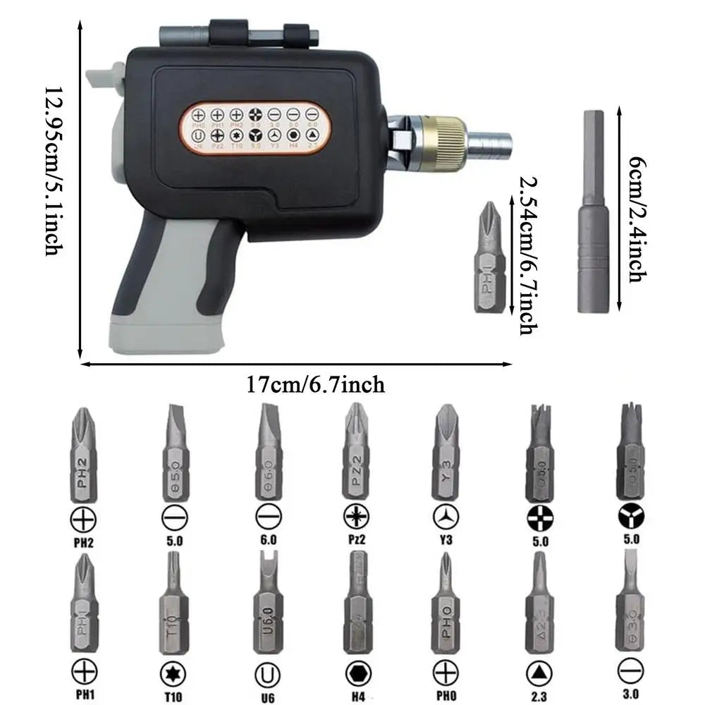 Portable 16 in 1 Ratchet Screwdriver Set Upgraded Design Magnetic Handle