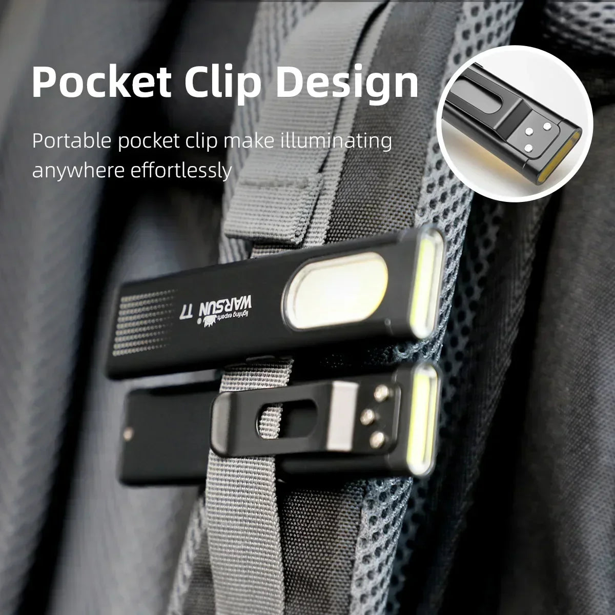WARSUN Compact Multi-Mode Pocket LED Flashlight