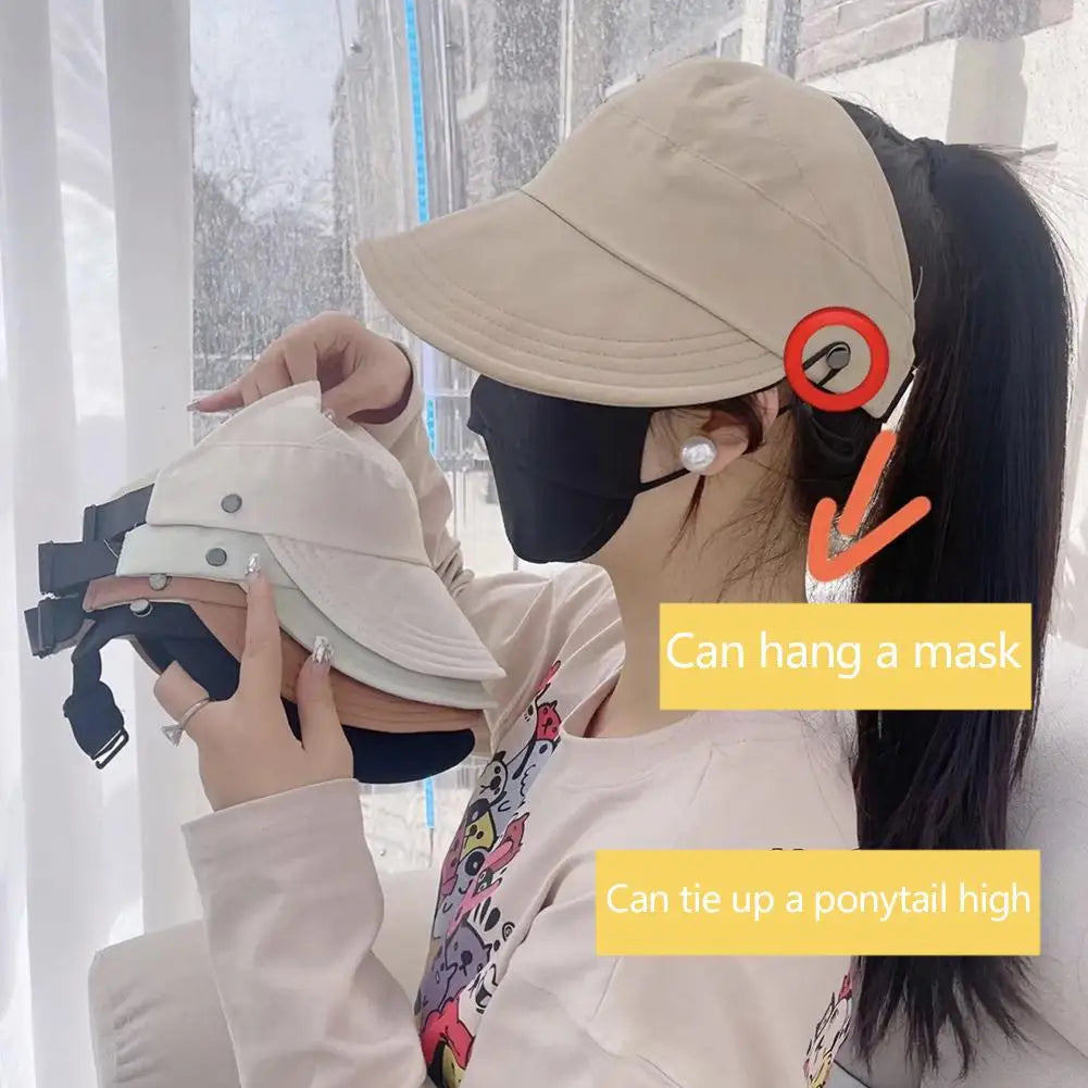 Outdoor UV Protection Hollow Top Sun Hat