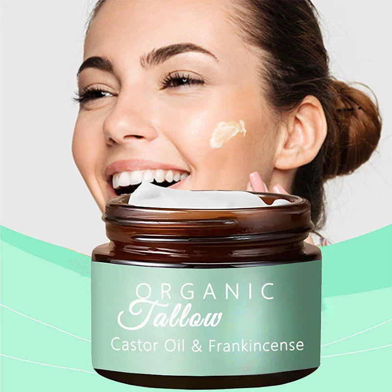 Whipped Tallow Balm with Castor Oil & Frankincense for Natural Skincare & Moisturizing